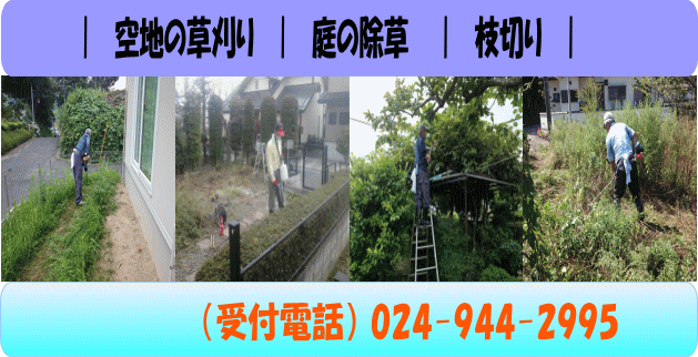 空地の草刈り・庭の除草・枝切り作業