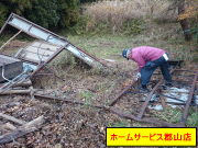 物置解体の様子