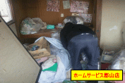 納戸の不用品類の整理作業